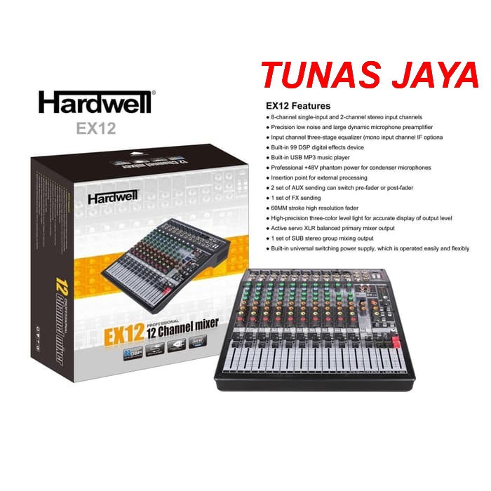 Mixer Audio Hardwell EX 12 Original Mixer 12 Channel EX12 Hardwell