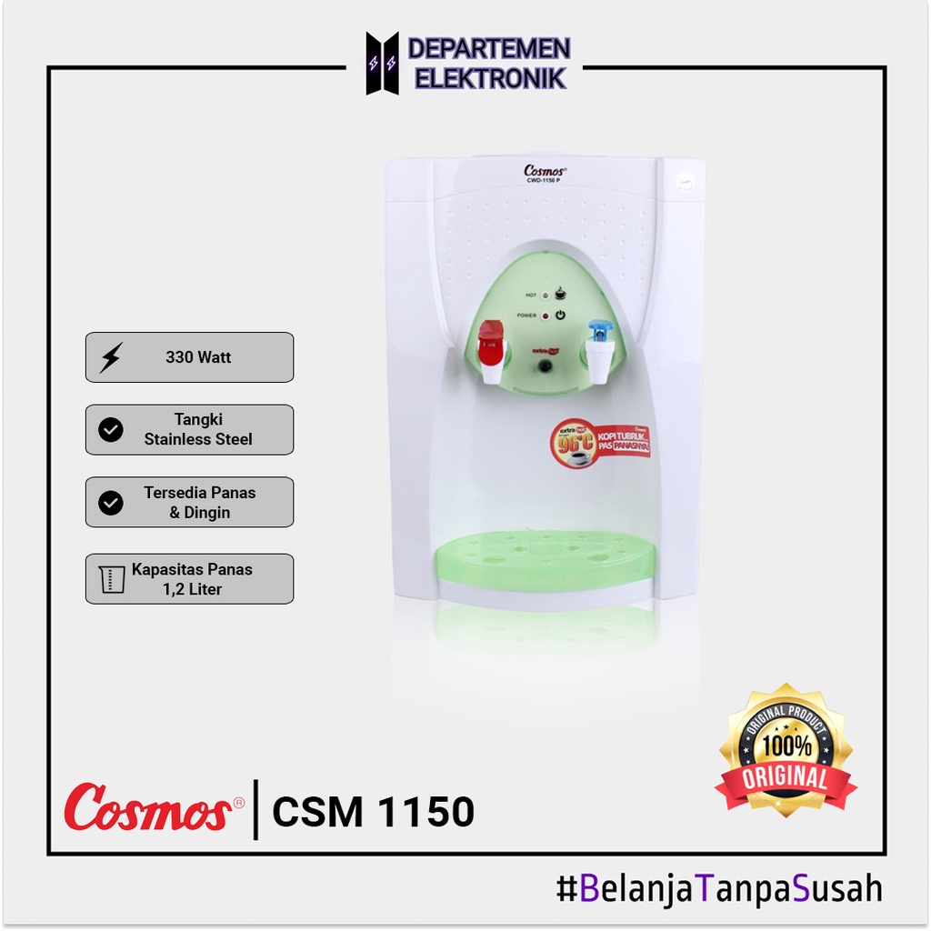 Cosmos CWD-1150 P - Dispenser Hot, Extra Hot &amp; Fresh MURAH BANGET / GARANSI RESMI