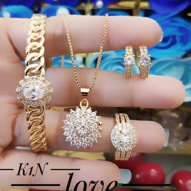 Xuping set perhiasan lapis emas 24k 2627