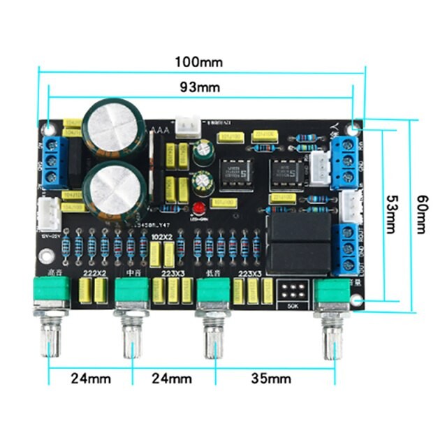 Dual-Channel Preamp Tone Board NE5532 AM05-HIFI Fever 2.0 (1624)