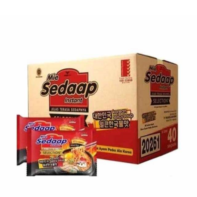 

Sedaap Mie Korean Spicy Soup 1 Dus [40 Pcs x 87gr]