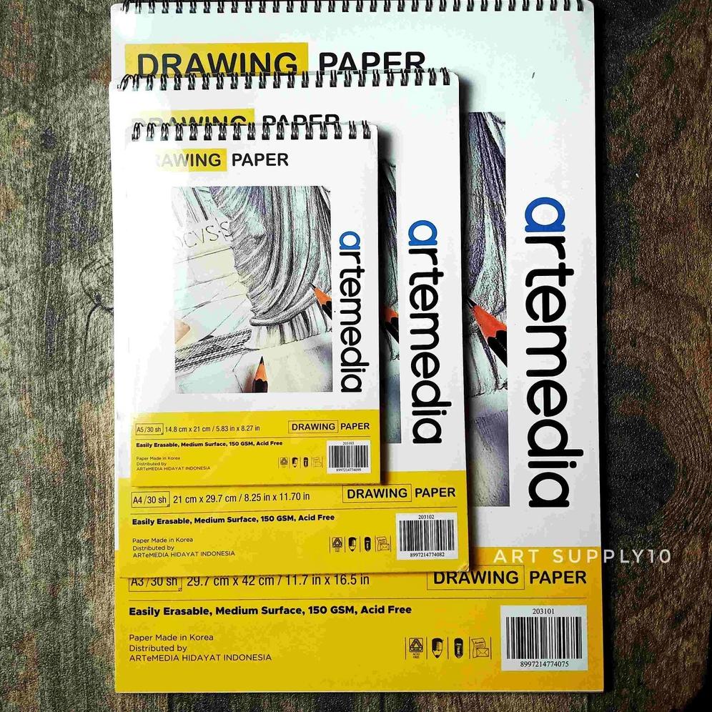 

[KODE SPHRD] Artemedia Sketchbook Spiral A5 A4 A3 Wire Bound 150g 30s