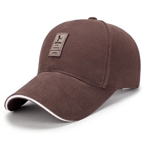 Topi baseball ediko bahan rafel premium pengait cakop besi pria wanita-Ediko coklat