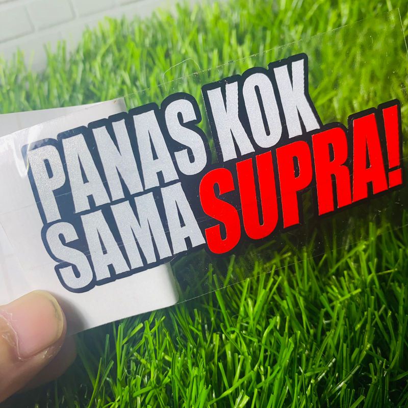 Stiker panas kok sama supra cuting stiker bukan print