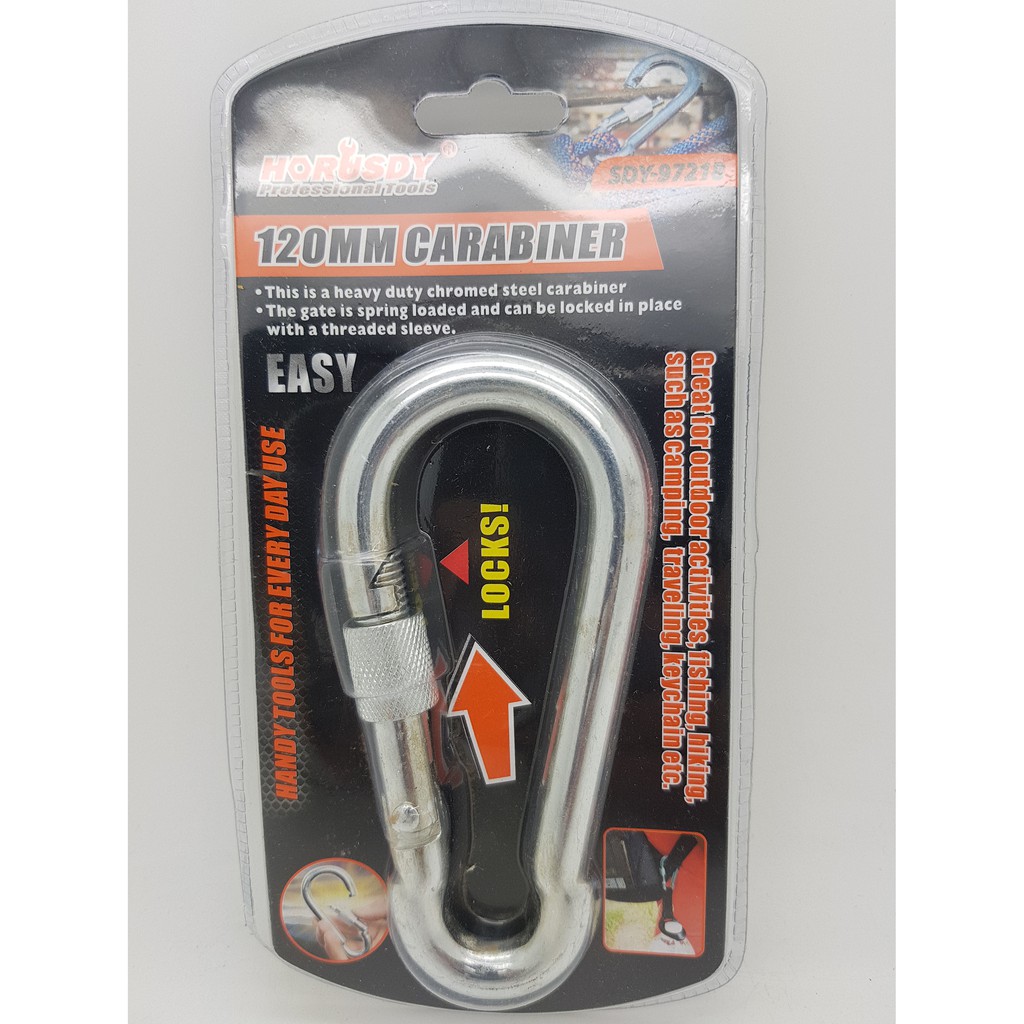 HORUSDY 120mm Aluminum Alloy Climbing Carabiner Screw Lock