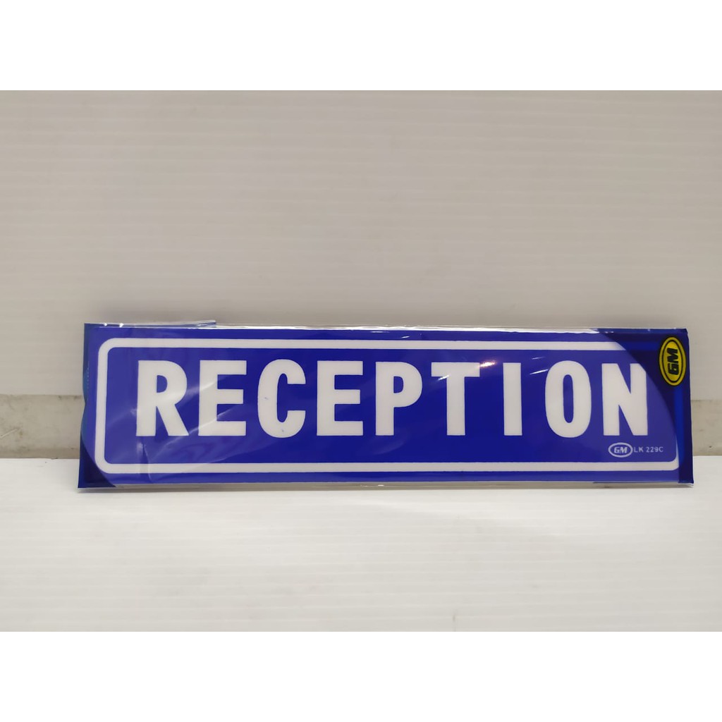 

label gm RECEPTION kecil warna