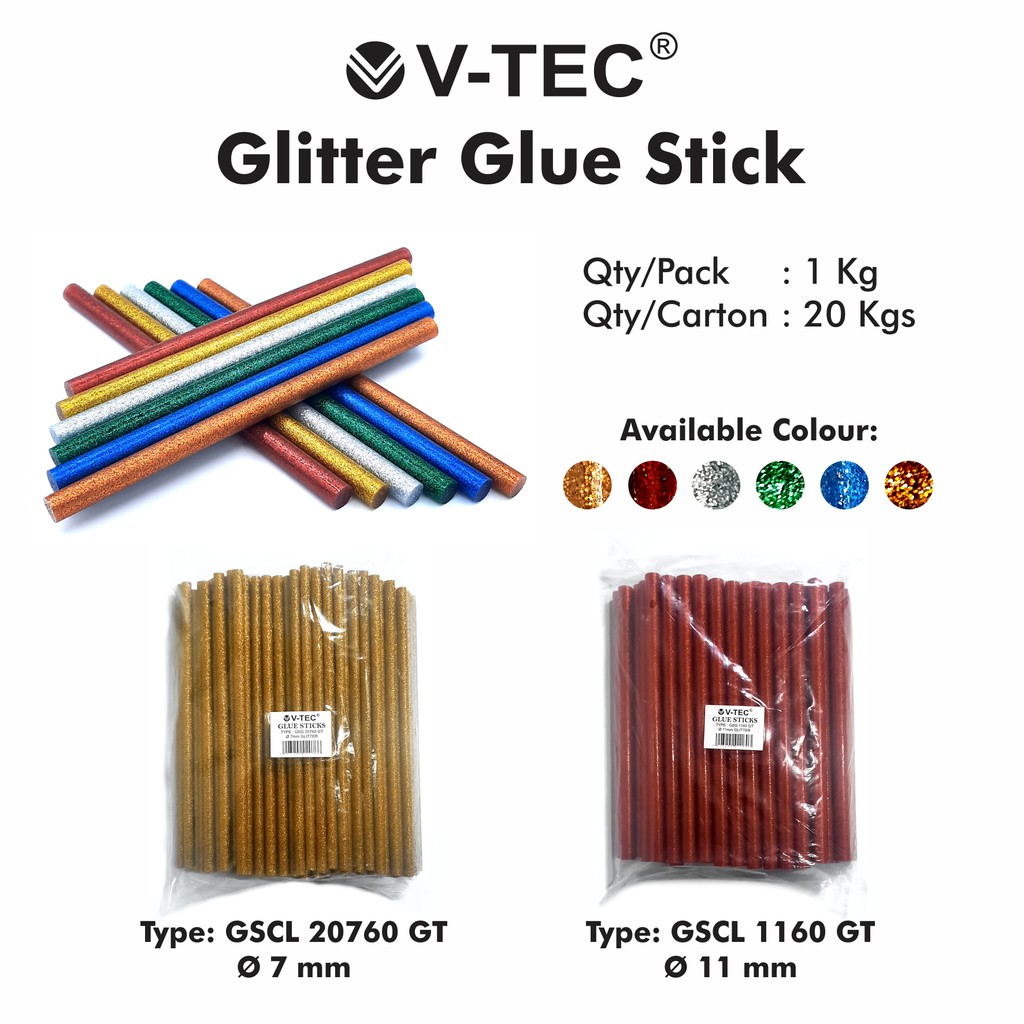 

V-TEC GLUE STICK GLITTER KEMASAN KG