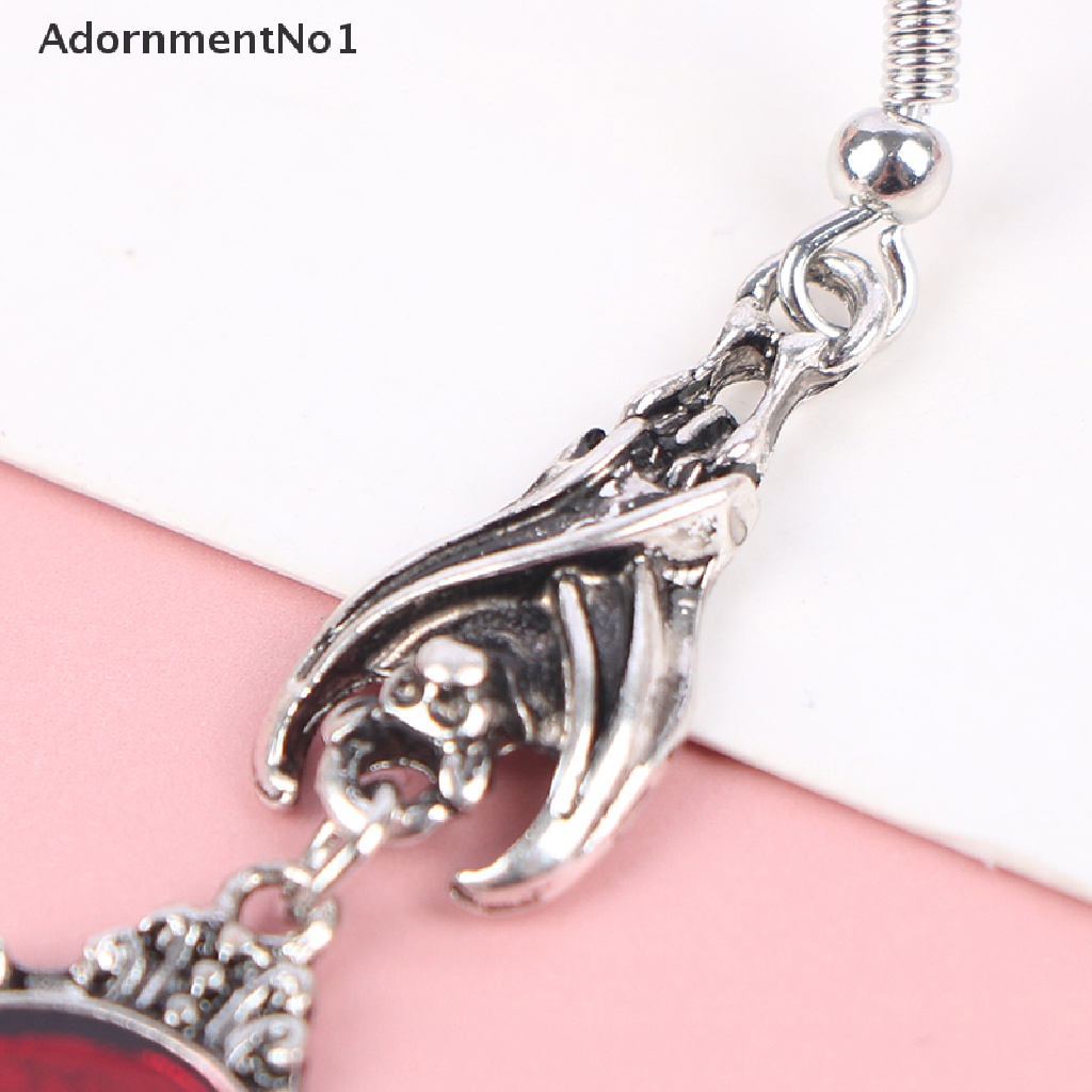 (AdornmentNo1) Anting Kait Gantung Wanita Desain Kelelawar Vampire Gaya Vintage / Gothic / Punk Untuk Hadiah