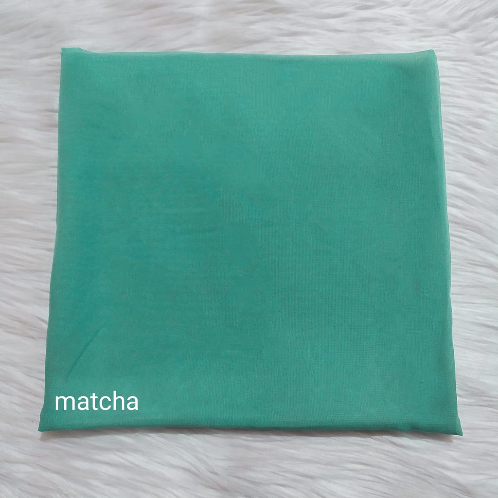 Bella Square Jumbo Syari 130x130 Lasercut / bella syar'i/ segiempat jumbo/ Jilbab LC-Matcha