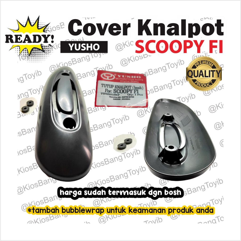 Tutup Cover Tameng Pelindung Knalpot Honda SCOOPY FI (yusho)