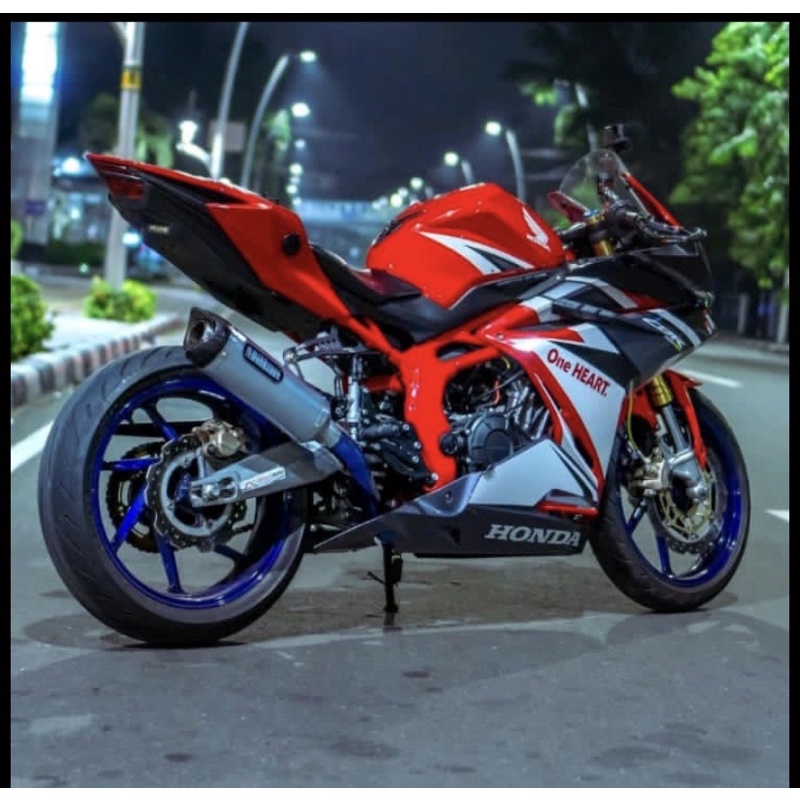 KNALPOT VILLAN TYPE SV1 BLACK/SILVER FULL SYSTEM CBR250 NINJA250 Z250 MT25 R25