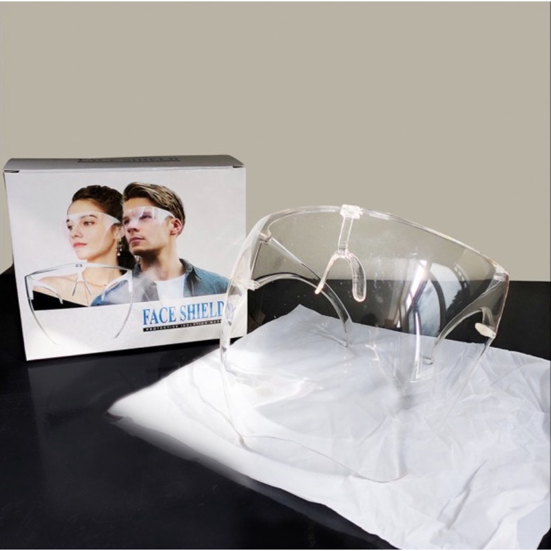 [GRATIS MASKER CASE] KACAMATA FACE SHIELD CLEAR GLASS PREMIUM RAFFI NAGITA