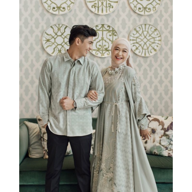 GAUDY DRESS-SAGE BY GEULIS (size L)