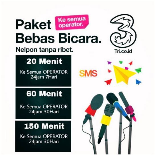 PROMO PAKET NELPON THREE/3/TRI