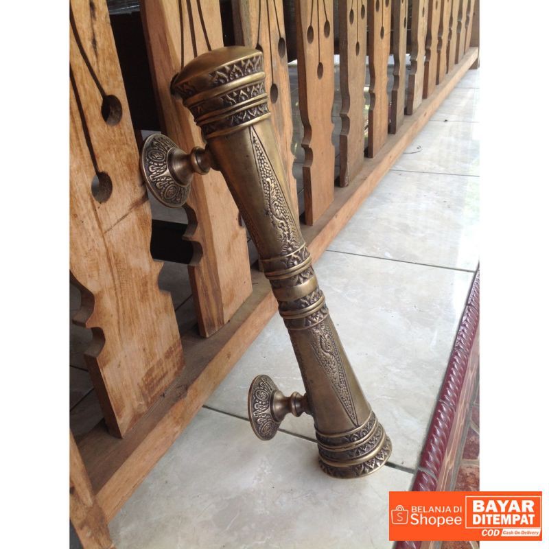 handle pintu kuningan / brass door pull 02 Termurah