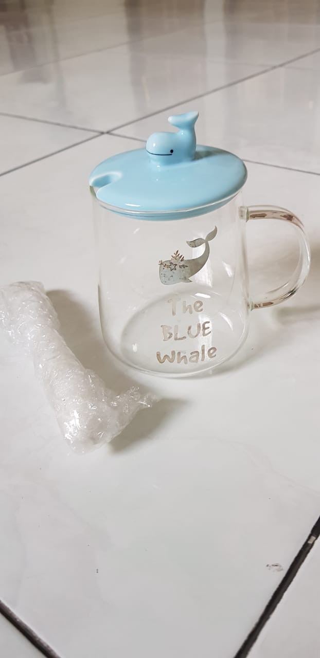 Gelas Keramik / Ceramic Motif Wavey P X L X T = 8cm X 8cm X 15cm Cc130