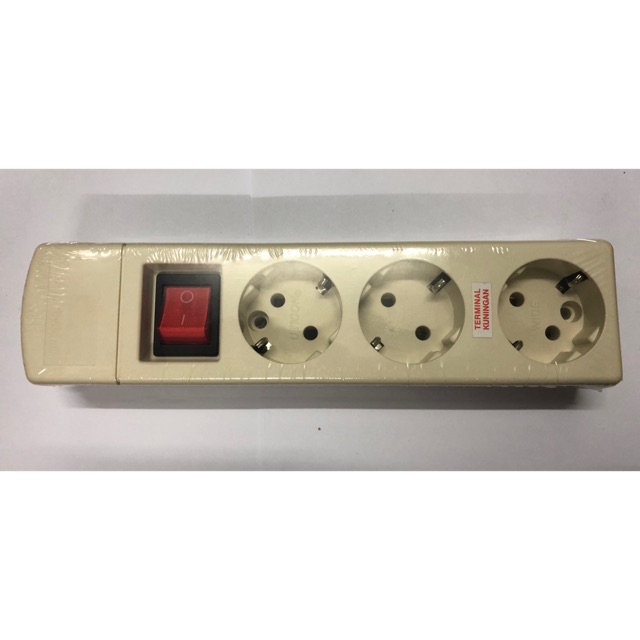 Terminal StopKontak+Saklar 3 Lubang Uticon