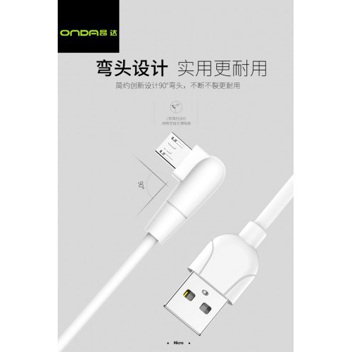 AL-28 ONDA Iphone Kabel Data USB Lighting Fast Charging 3.0A 120cm Quality Trusted Bahan Tebal