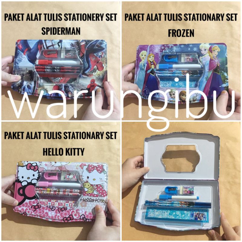 

Kado Anak Paket Alat Tulis Frozen Spiderman Hello Kitty Stationery Set Tempat Pensil Jumbo