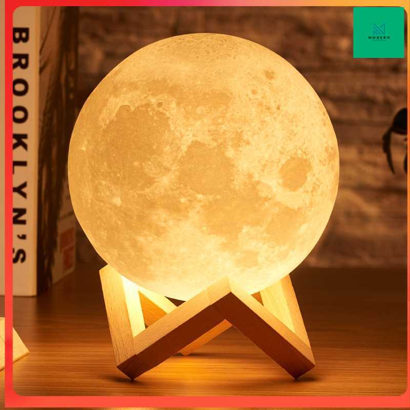 TD-DGD TaffLED Lampu Tidur 3D Printed Moon Night Light Lamp 12 cm - ROX-05