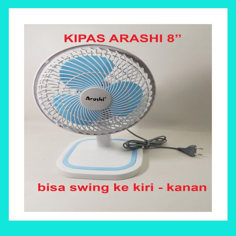 Kipas Angin Arashi General Fan AR 138 - Kipas Angin Duduk Meja Deskfan 8 inch