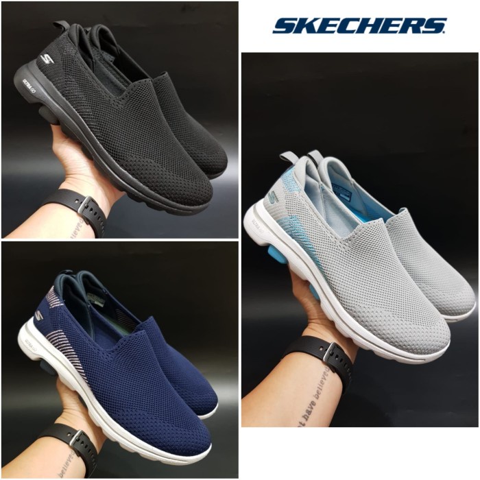 SEPATU WANITA SKECHERS| SKECHER| SKETCHERS| SKETCHER GOWALK 5 PRIZED - HITAM, 38
