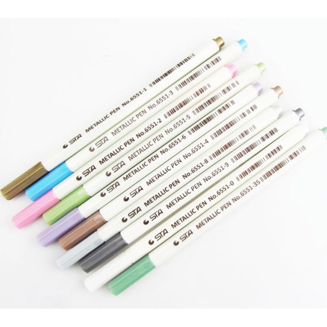

STA SHIRECKY metallic marker / brush pen 10 Colors)