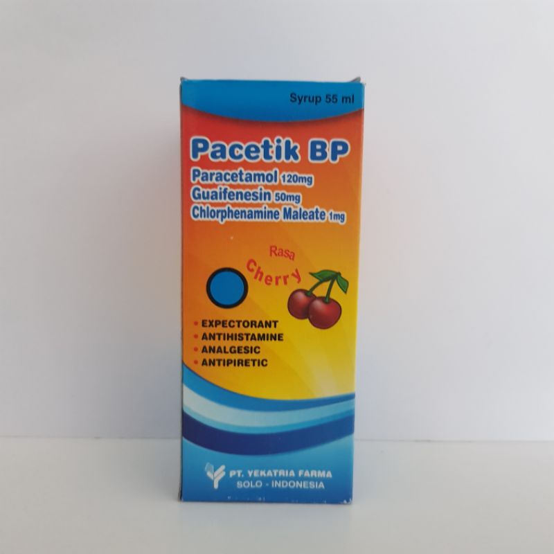 pacetik BP syrup sirup syr 55ml 55 ml obat batuk pilek anak / botol
