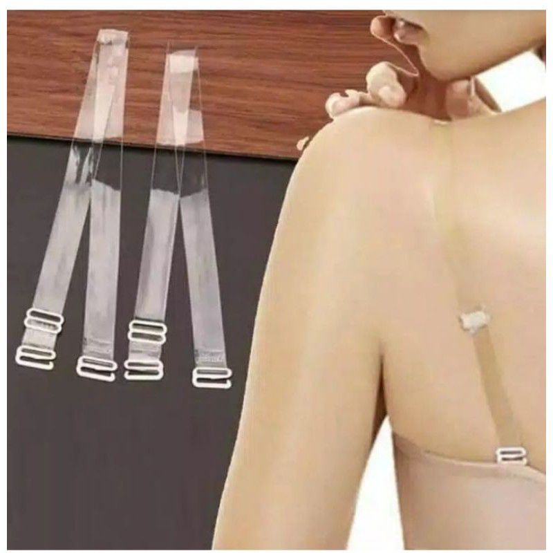 Tali BH transparan bening karet plastik