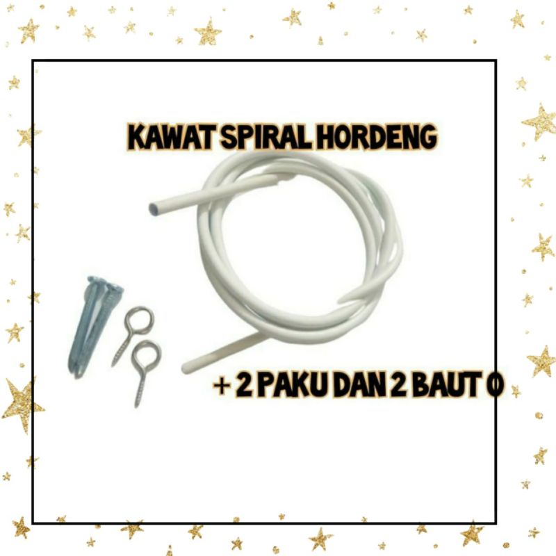 TALI KAWAT SPIRAL GORDEN KOLONG DAPUR/GORDEN KUPU KUPU VITRAGE/KAWAT GORDEN/HOOK TEMPEL