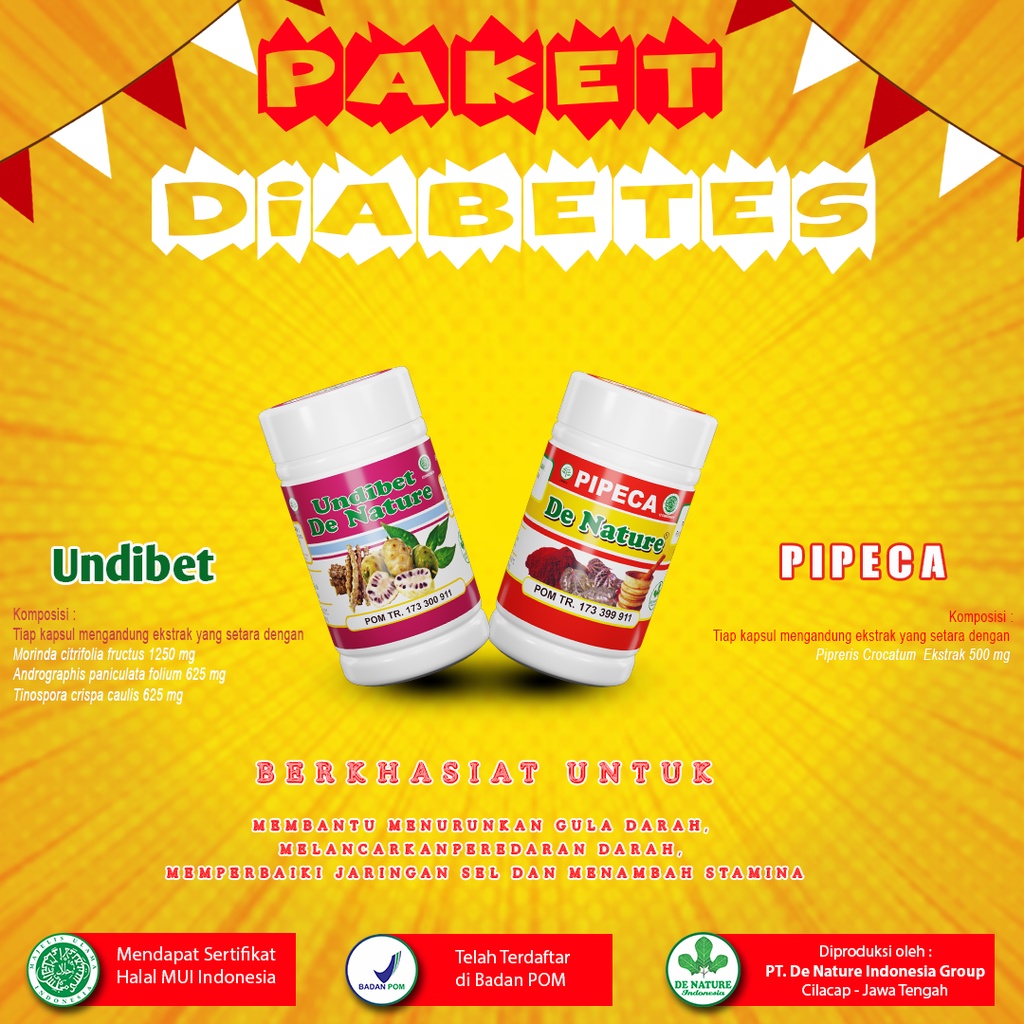 Undibet Pipeca De Nature Obat Diabetes Herbal Gula Darah Tinggi Untuk Diabetes
