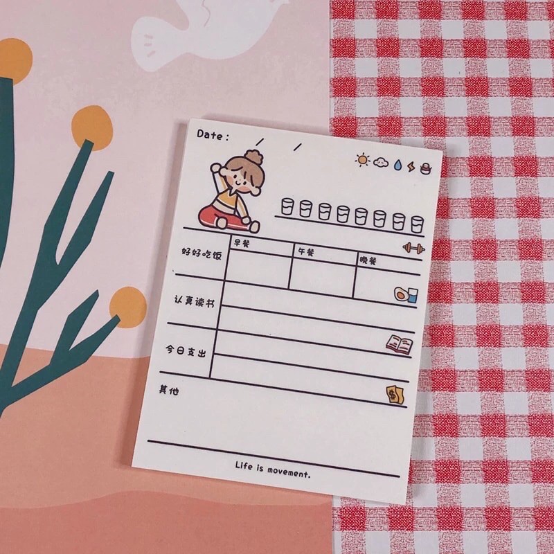 50 Lembar Memopad Check List To Do List-Life Notes