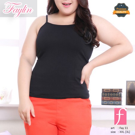 FAYLIN | Tanktop Wanita Tali Kecil Katun JUMBO / Atasan Wanita JUMBO / art FAY 11 XXL