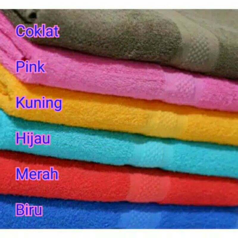 Handuk Dewasa Mutia /Ravioli Ukuran +/- 70x140 Cm-Handuk Mandi Dewasa Mutia Besar Polos