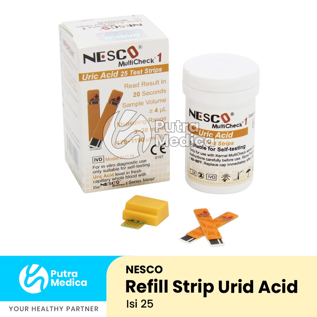 Nesco Strip / Stik Cek Darah / Refill Strip Nesco Gula darah, Kolesterol dan Asam Urat / Glucose Cholesterol Urid Acid