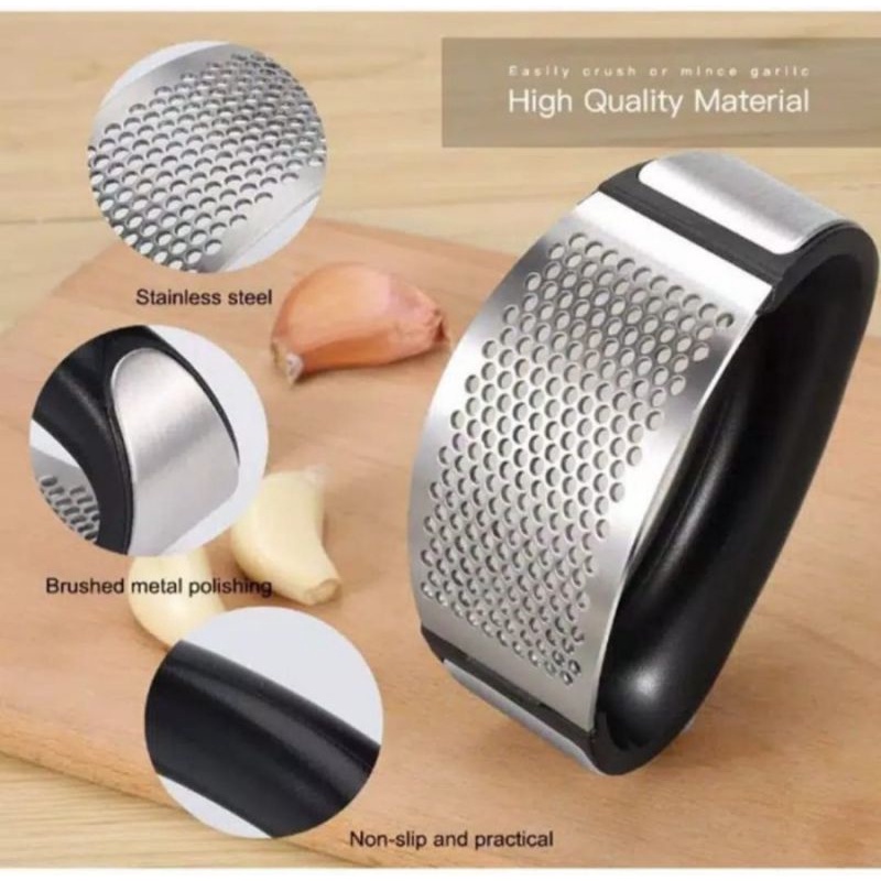 {HJ_888}ALAT PENGGERUS BAWANG PENCACAH STAINLESS STEEL GARLIC RICER PRESS PRES