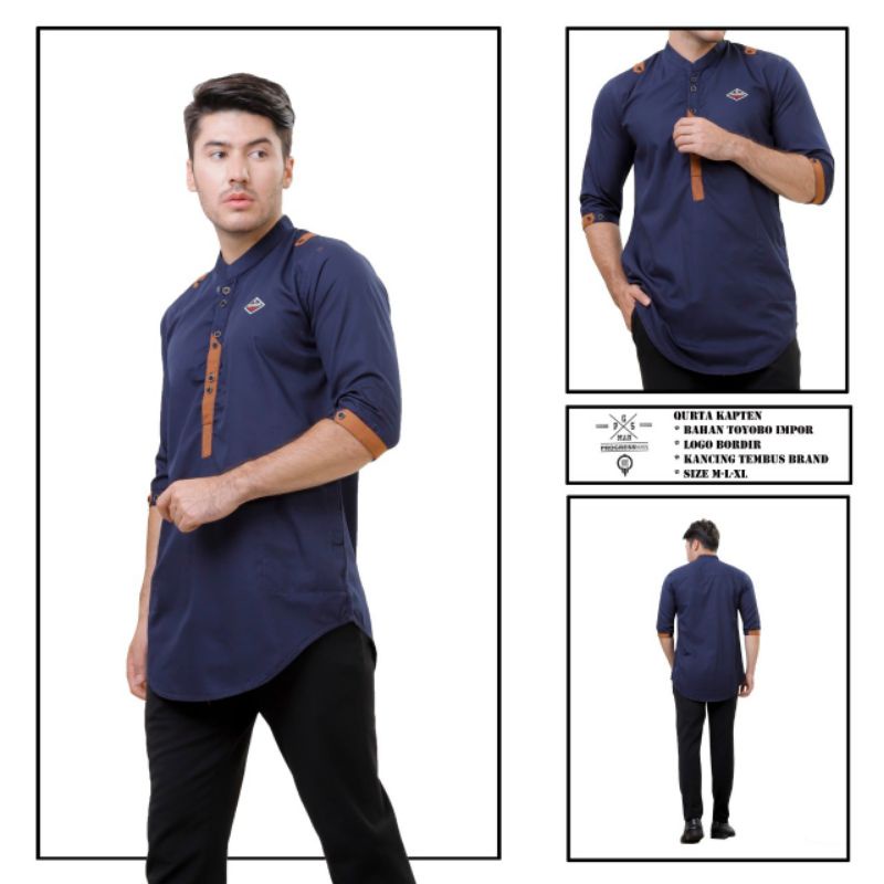 Baju muslim koko kurta polos pendek pria dewasa murah bagus terkini