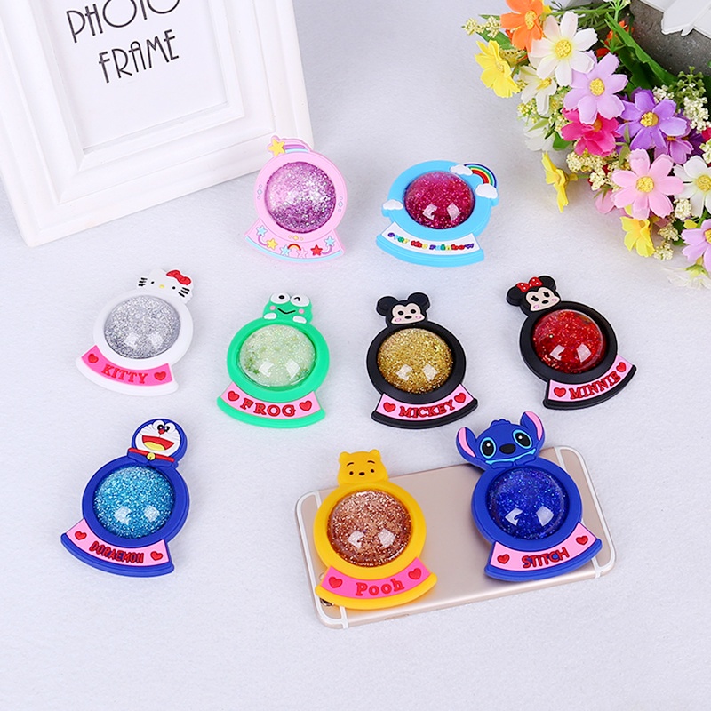 Popsocket Glitter Motif Kartun Popsockets Holder Hp Glitter Cartoon Popsockets/ Popsocket PSC Motif