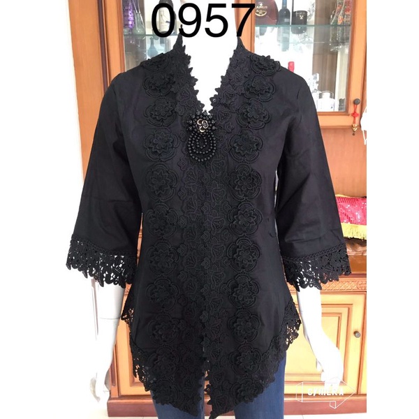 kebaya encim alexuez || kebaya brukat bros hitam 0957