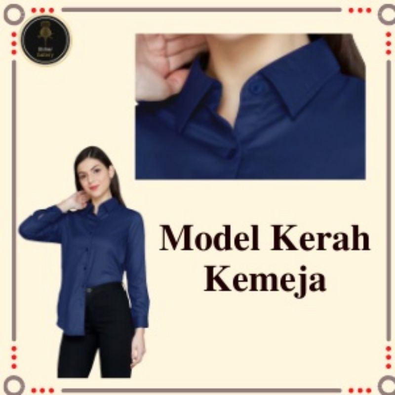 Kemeja Polos Basic Atasan Blouse Wanita Casual  Kombinasi / Kemeja Polos Kekinian Korean Style