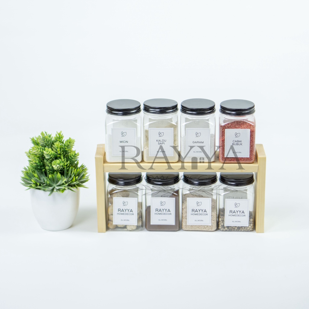 Rak toples bumbu dapur/ rak bumbu dapur minimalis