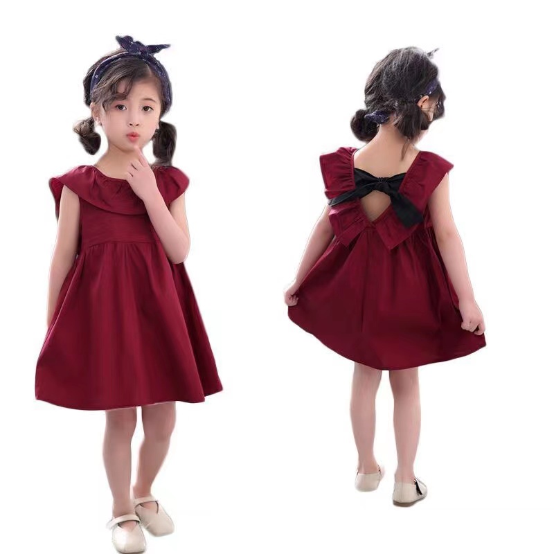 Dress anak Perempuan Korean Girls Sleeveless Cotton Dress