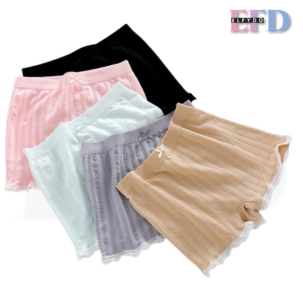 ELFYDO - W020 Celana Dalam Short Fashion Wanita Celana Dalam High Waist Seamless Anti Going Warna Polos