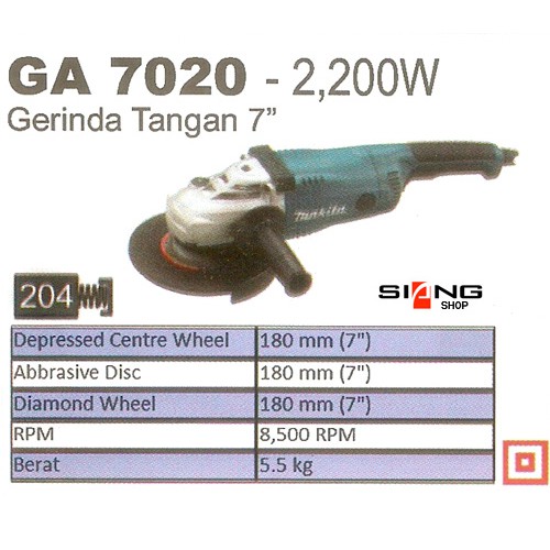 Makita GA 7020 / GA7020 Mesin Gerinda Tangan 7&quot;