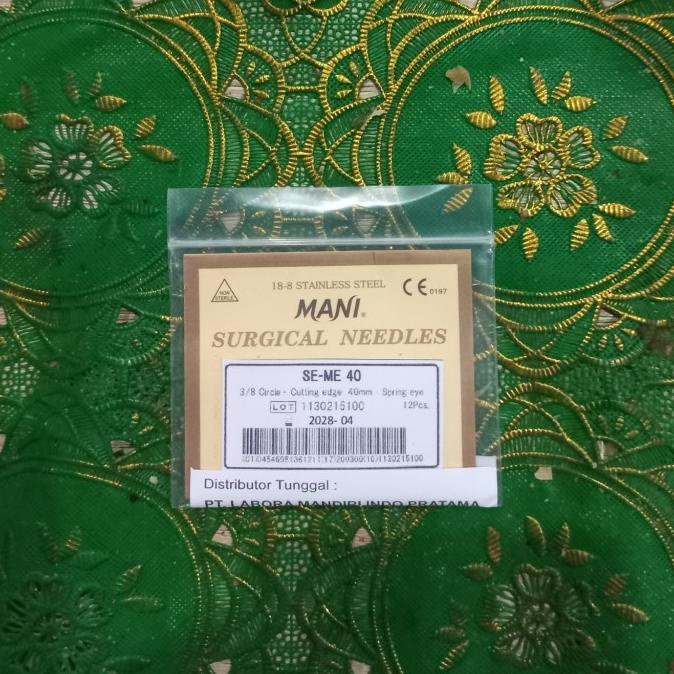 Jarum Bedah Se Me 40/ Surgical Needle / Jarum Hecting Kulit/ Mani