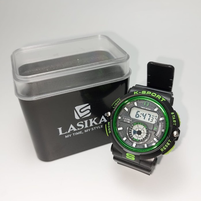 Water Resist Jam Tangan Digital Lasika Type 7136 Series Hitam Free Box Premium