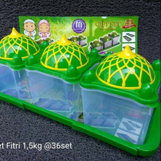 Toples Kue Set / Toples Lebaran Bentuk Masjid 1 Kg