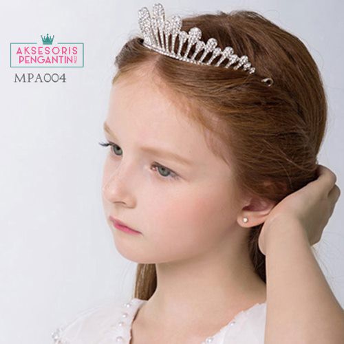 (LIMITED) AKSESORIS SIMPLE CROWN MAHKOTA PESTA WEDDING ANAK WANITA MPA004