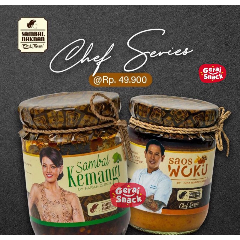 Chef Series Sambal Naknan Saos Woku By Chef Juna Enak Tenan 230g