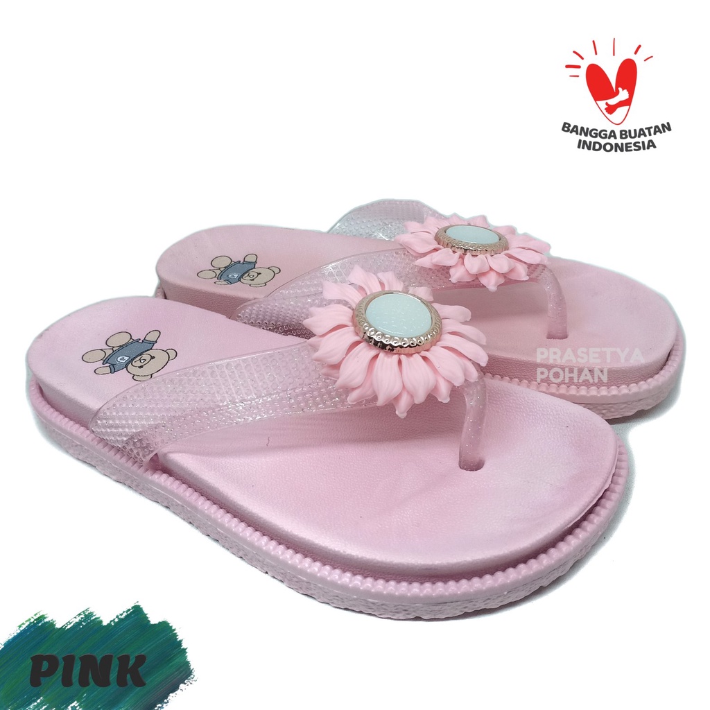 Sandal Anak Perempuan ANTI AIR - Sendal Anak Perempuan Motif Bunga